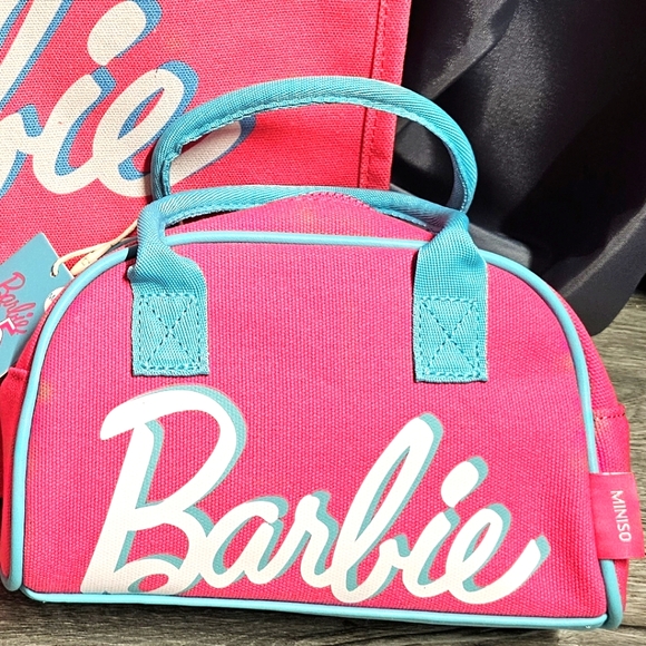 Barbie × Miniso Collection 65th Anniversary Series Pink Logo Handbag Purse - Picture 5 of 11